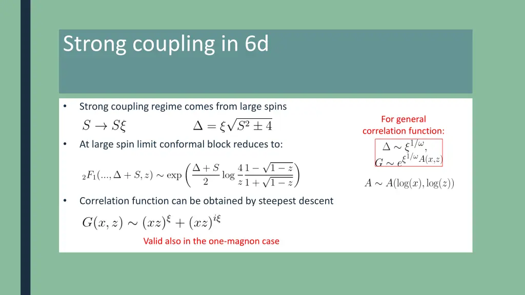 strong coupling in 6d