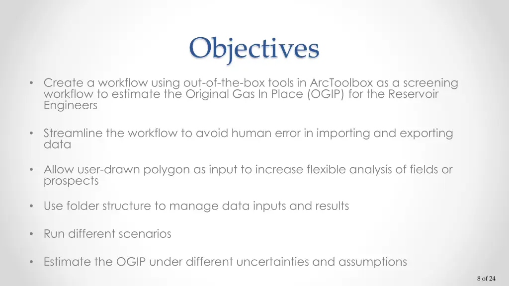 objectives