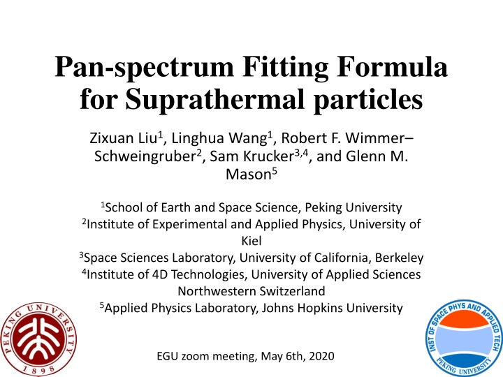 pan spectrum fitting formula for suprathermal