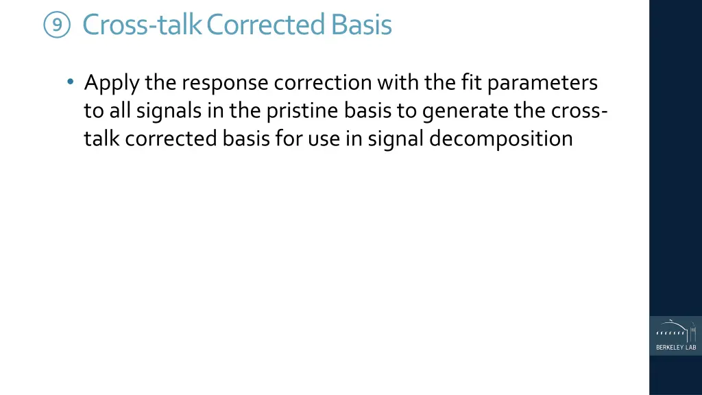 cross talk corrected basis