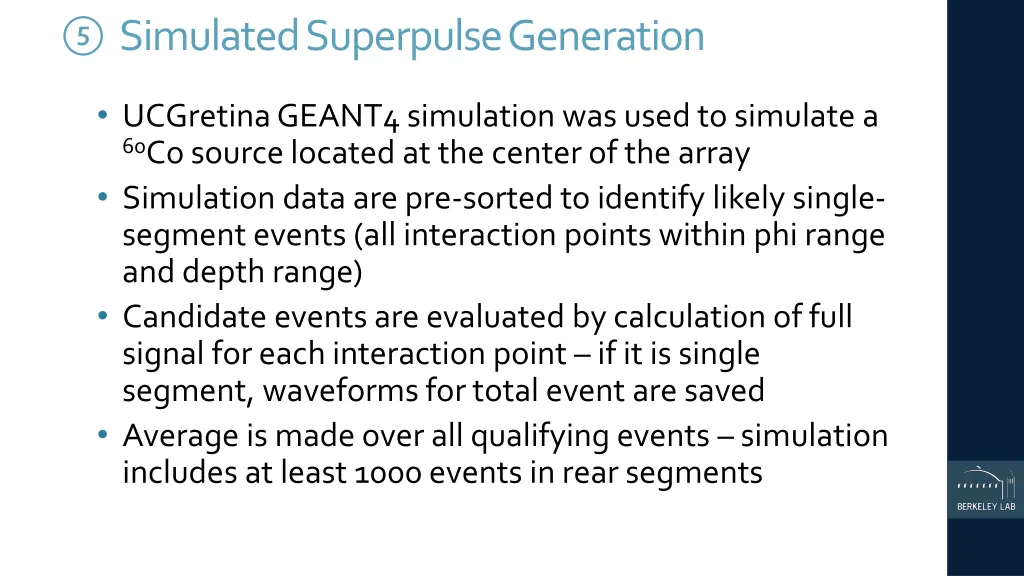 simulated superpulse generation