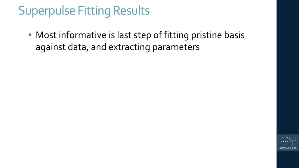 superpulse fitting results