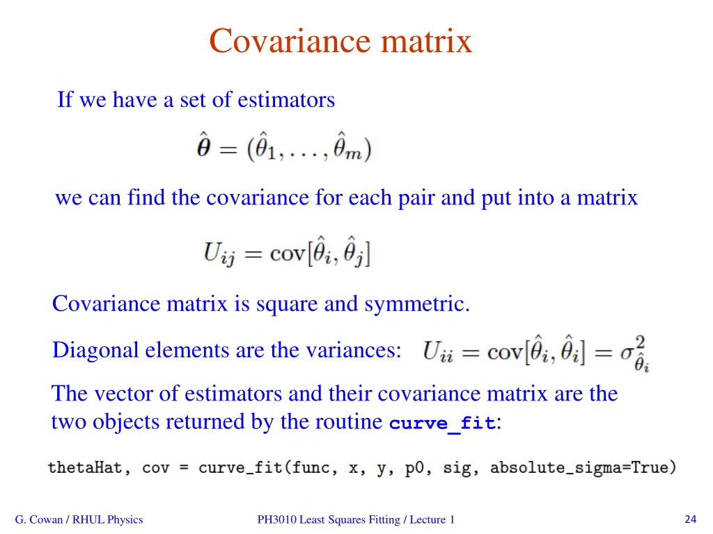 covariance matrix