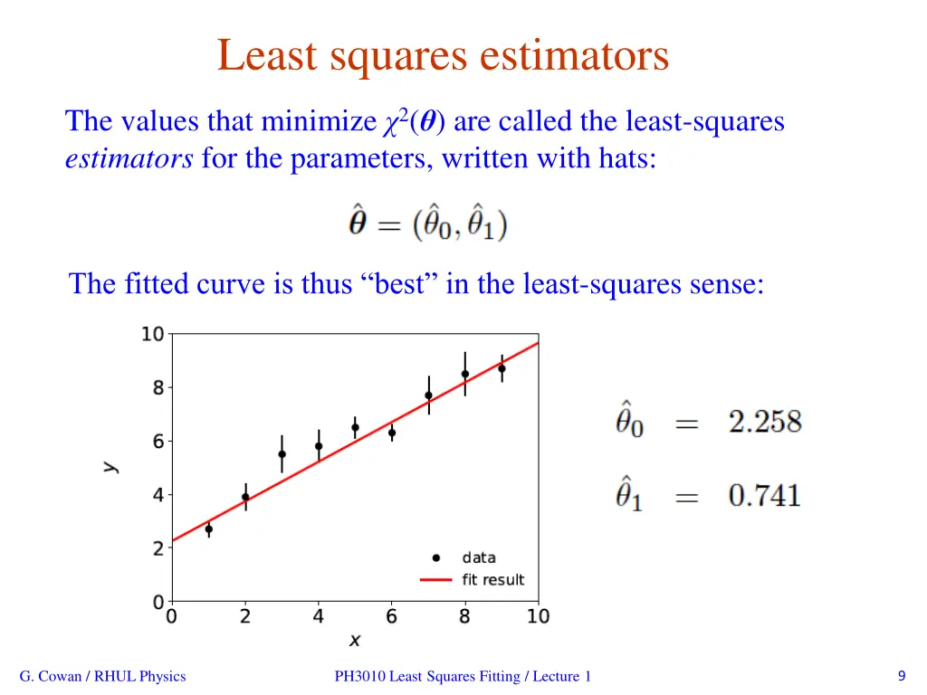 least squares estimators