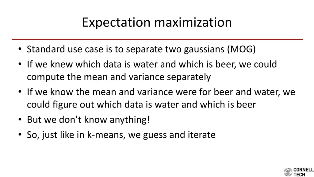 expectation maximization