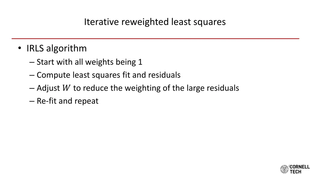 iterative reweighted least squares