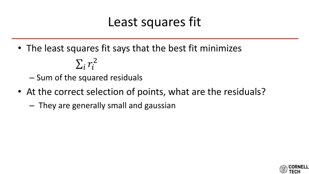 least squares fit