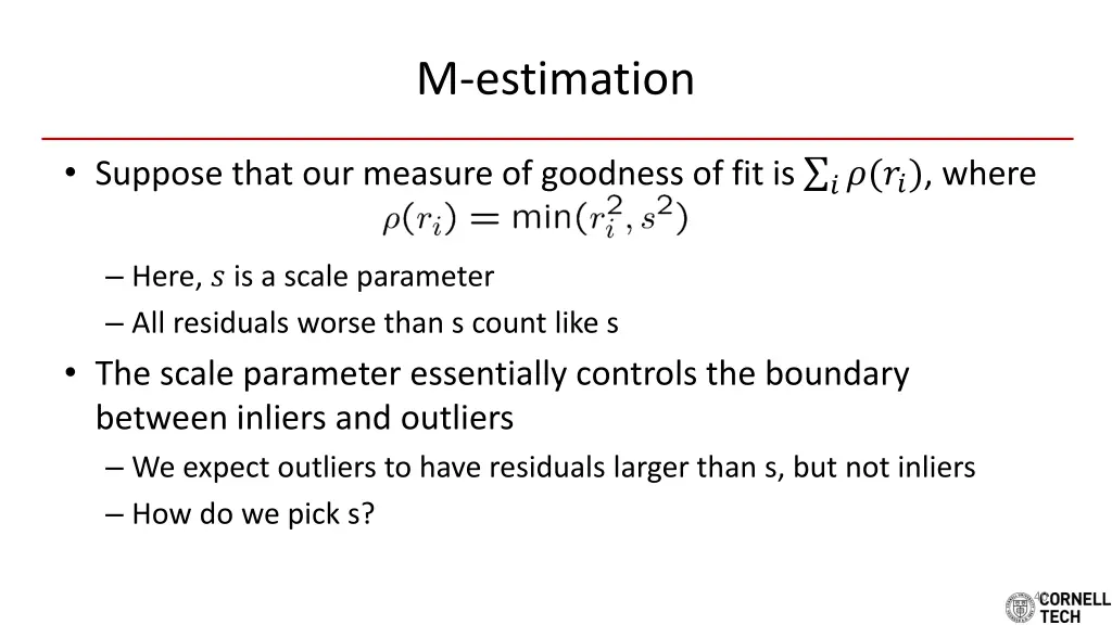 m estimation