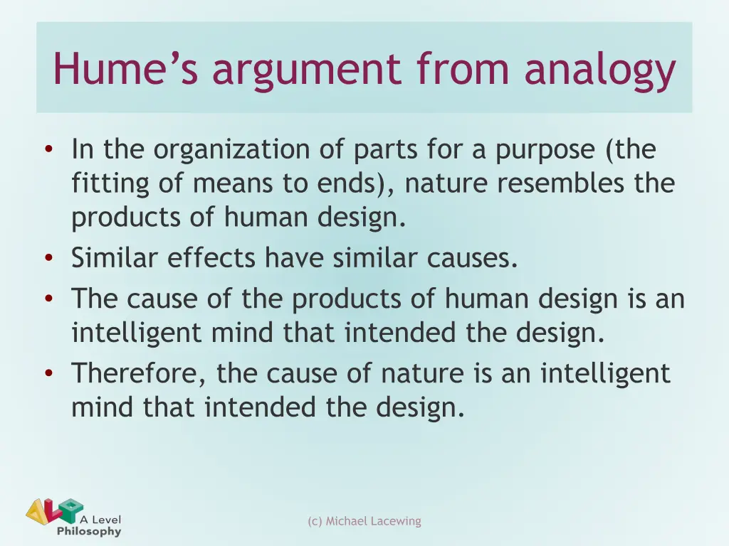 hume s argument from analogy