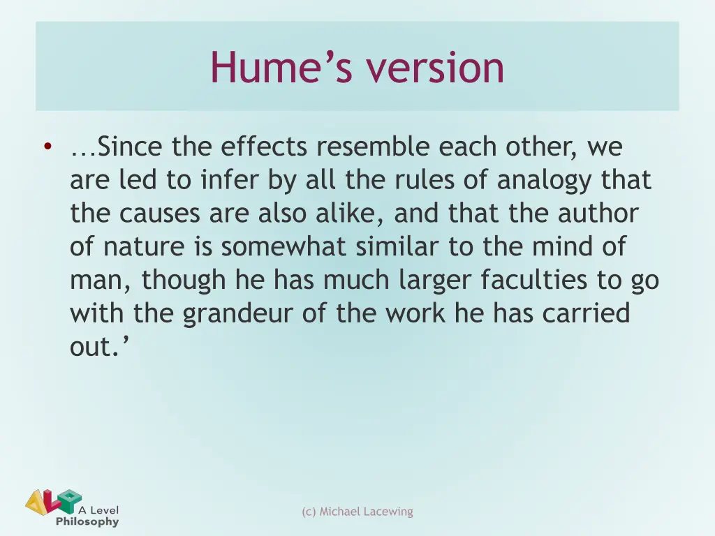 hume s version 1