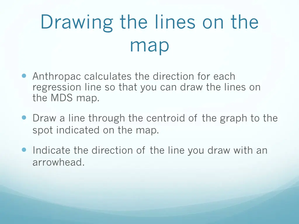 drawing the lines on the map