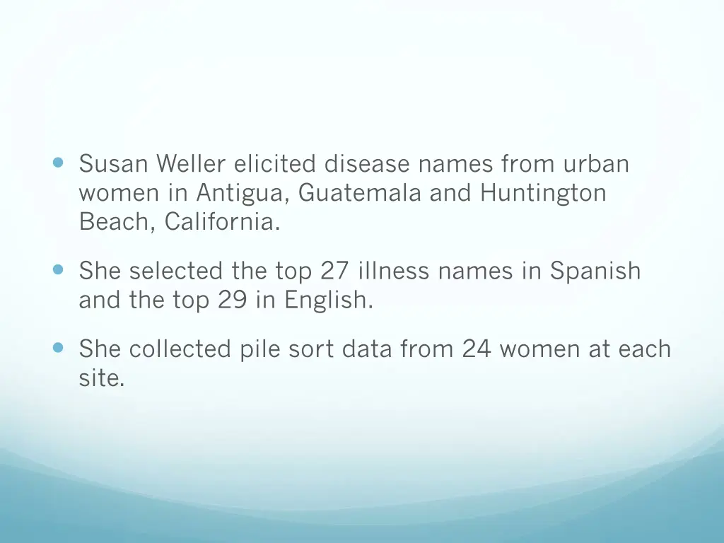 susan weller elicited disease names from urban