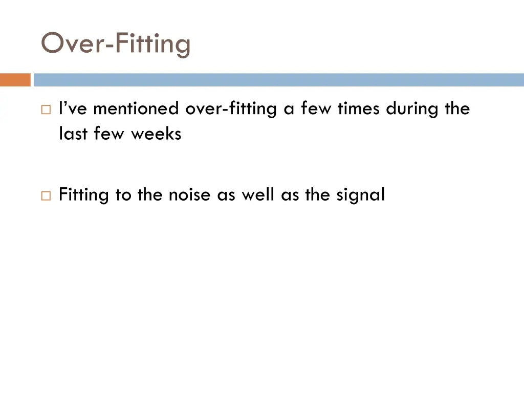over fitting