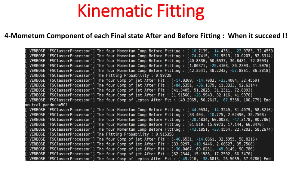 kinematic fitting kinematic fitting