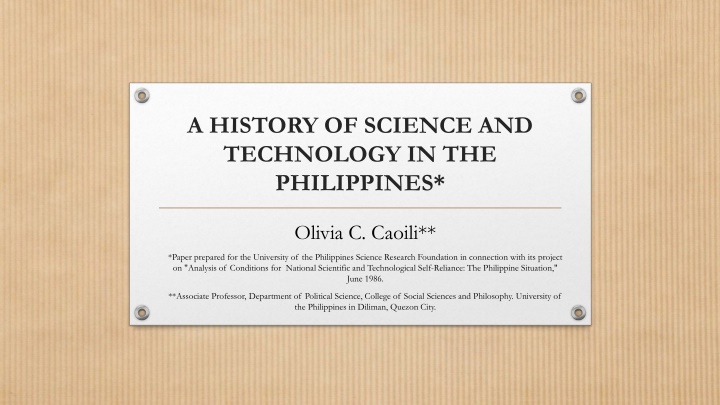 a history of science and technology