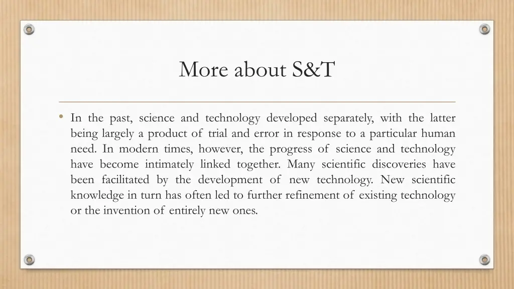 more about s t 1