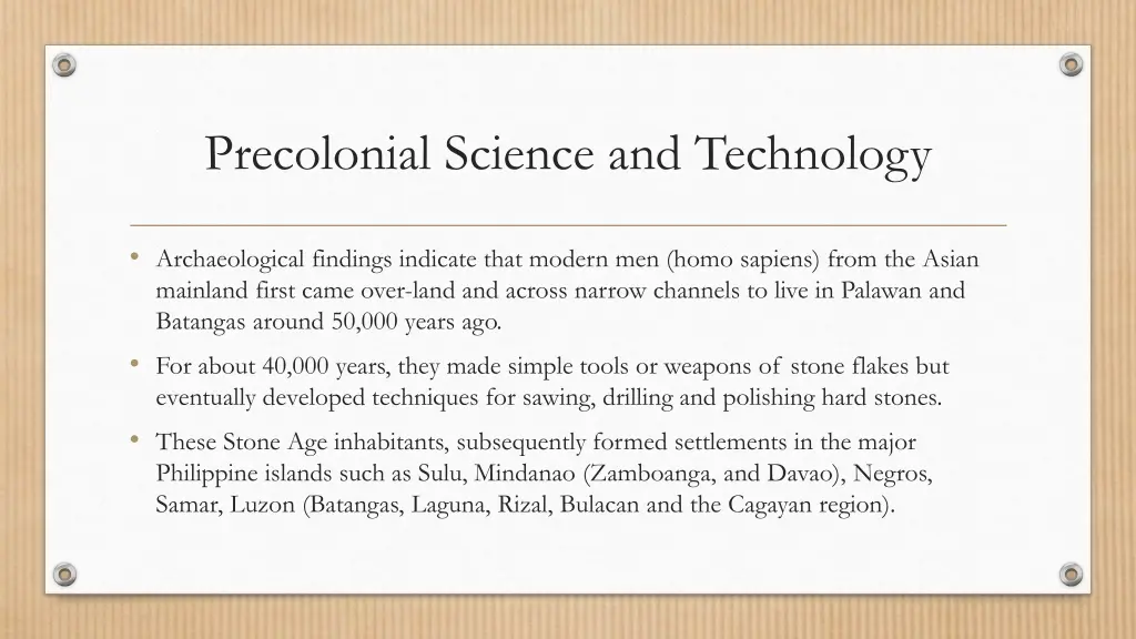 precolonial science and technology 1