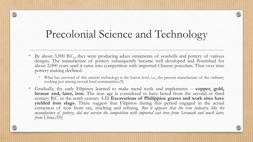 precolonial science and technology 2