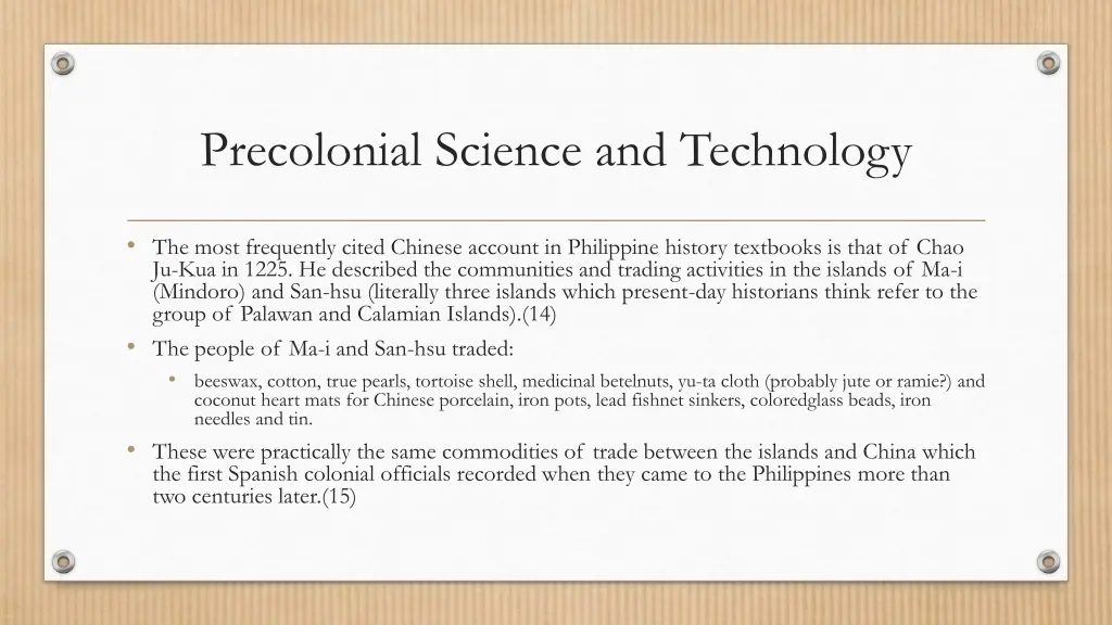 precolonial science and technology 6