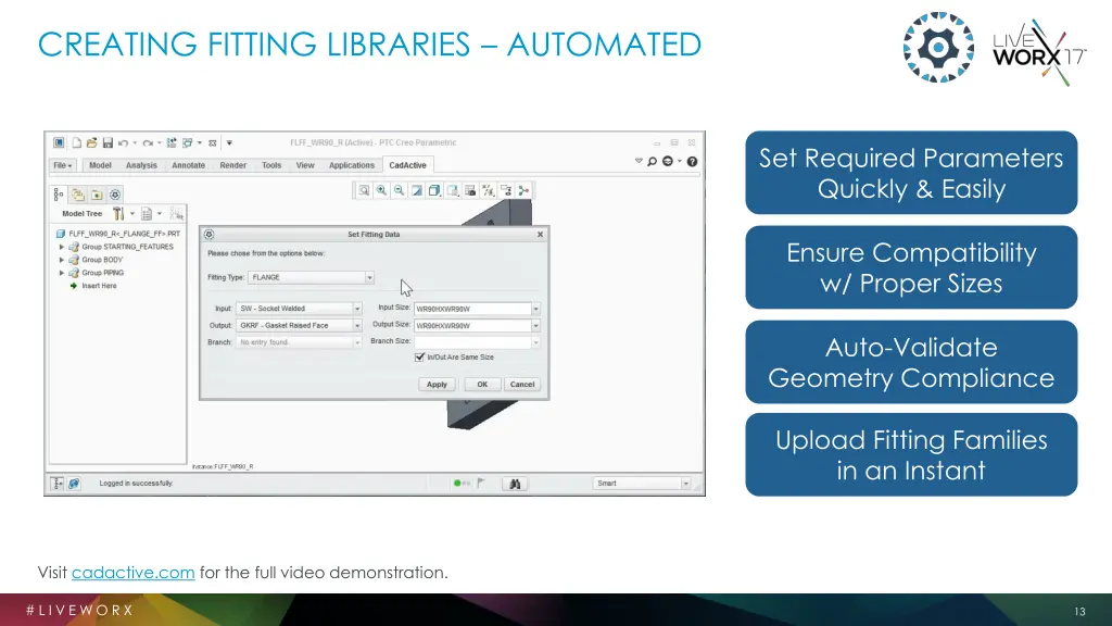 creating fitting libraries automated