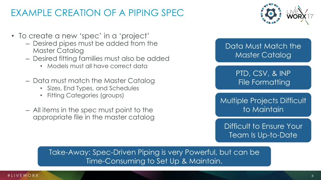 example creation of a piping spec