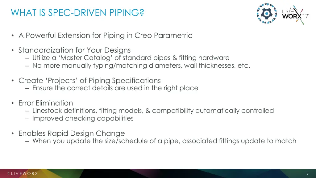 what is spec driven piping