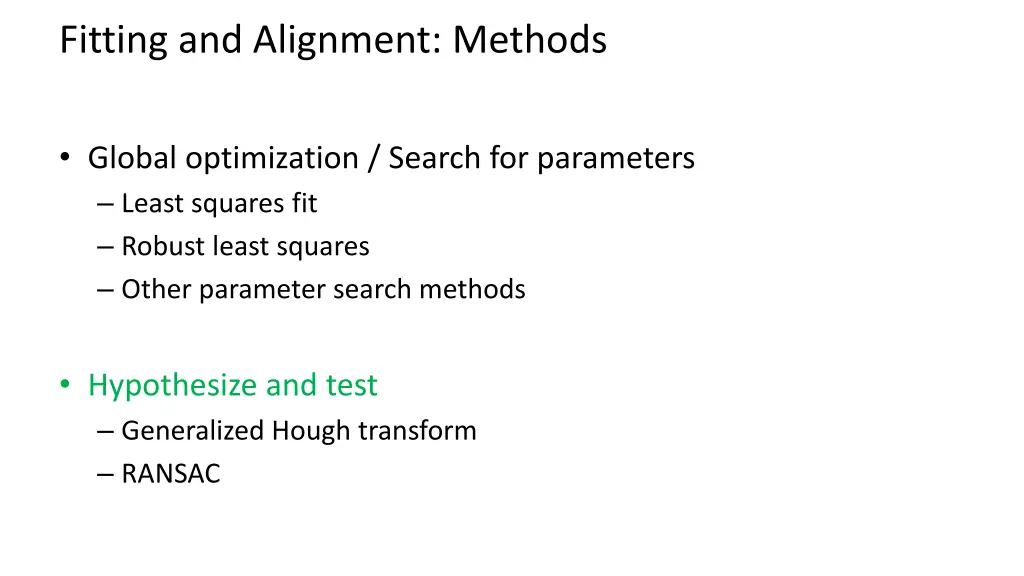 fitting and alignment methods 1