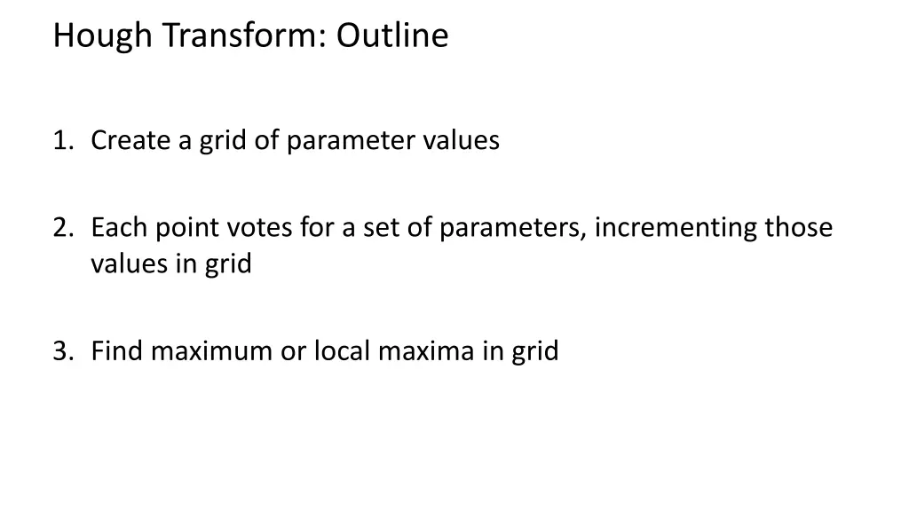 hough transform outline