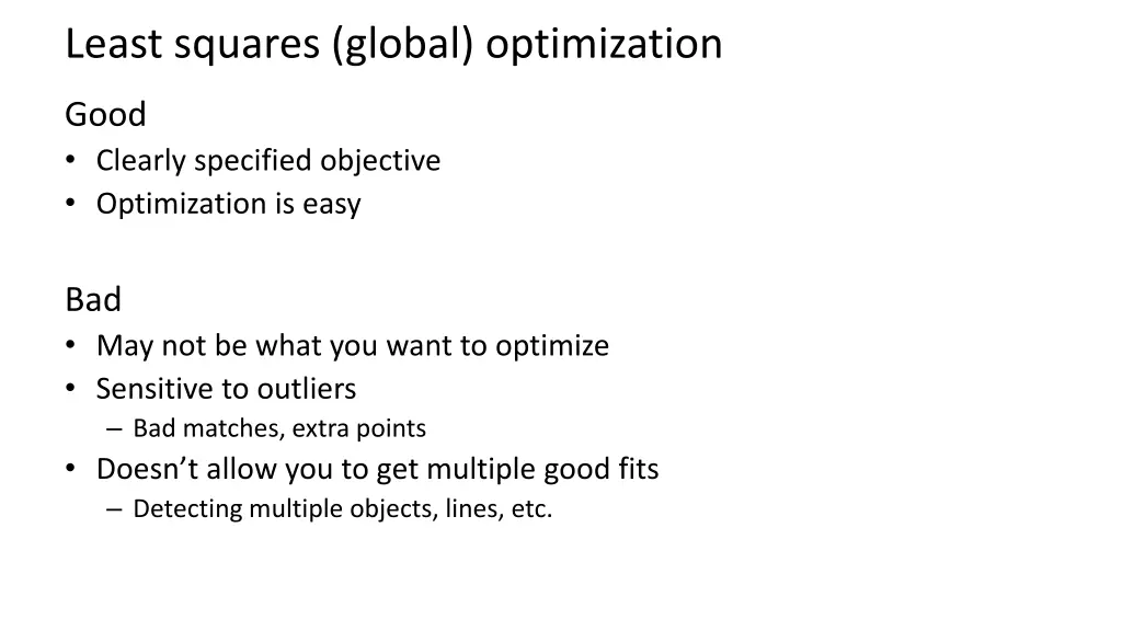 least squares global optimization