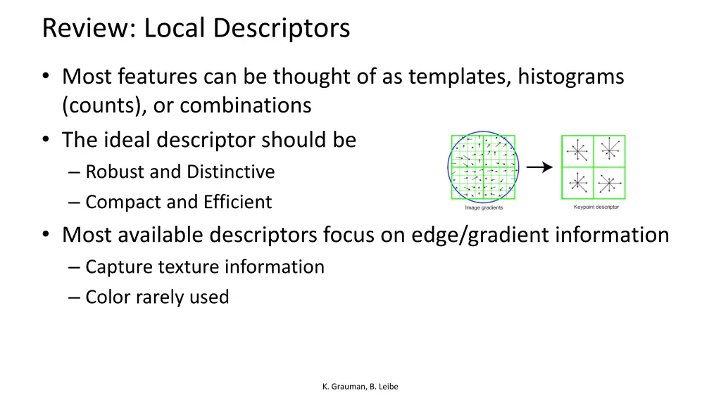 review local descriptors