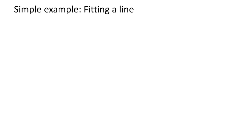 simple example fitting a line