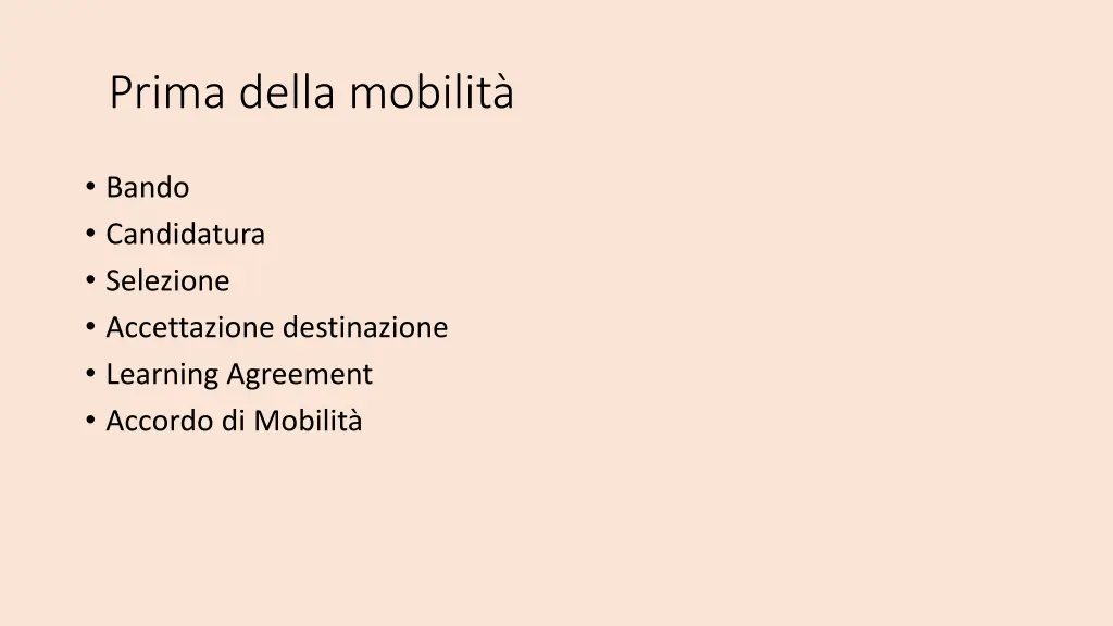 prima della mobilit