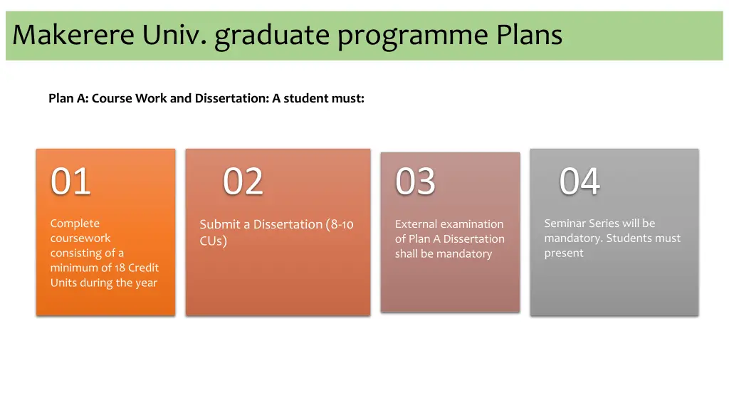 makerere univ graduate programme plans