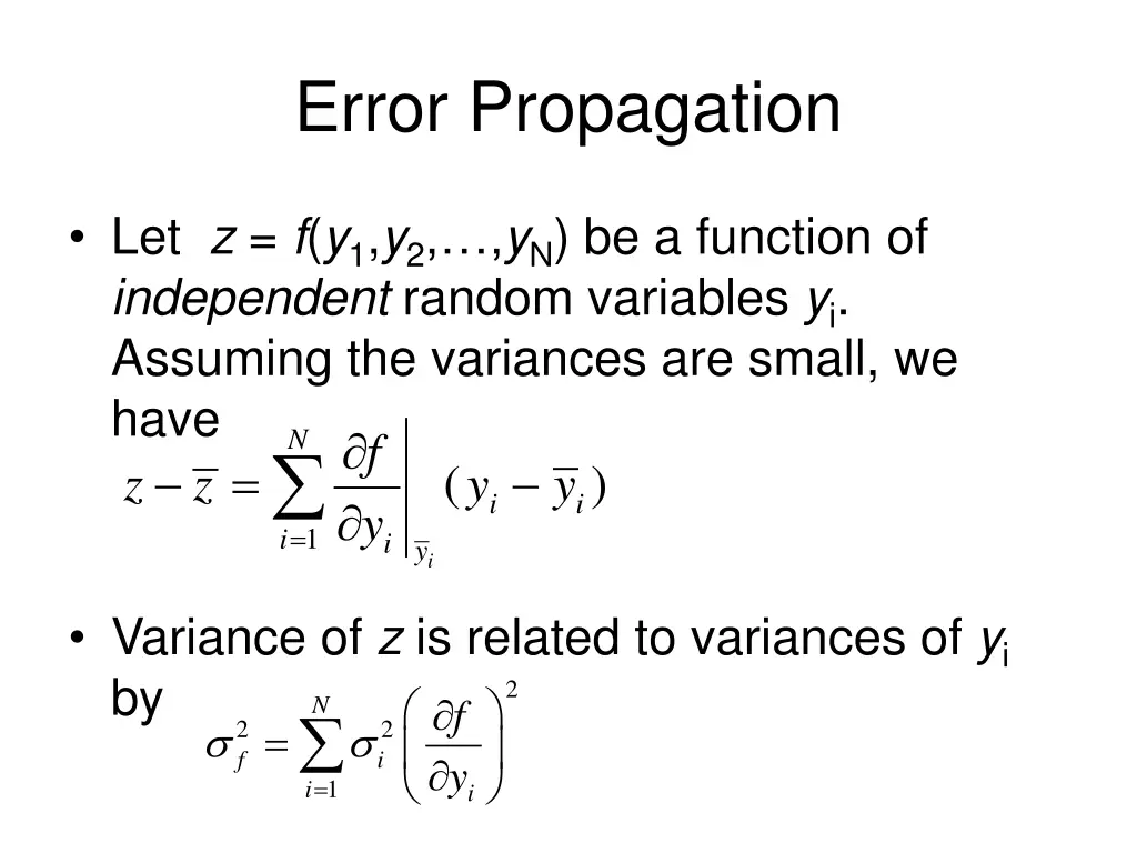 error propagation