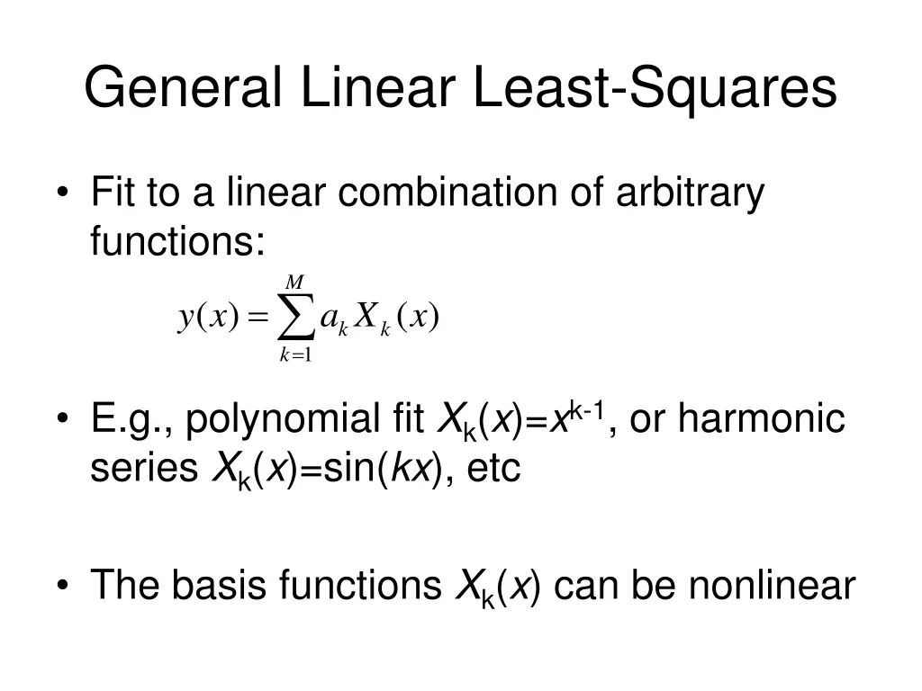 general linear least squares