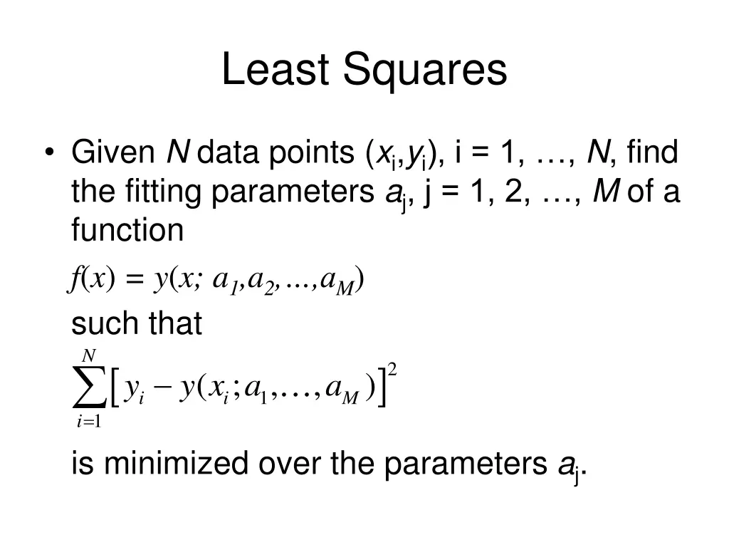 least squares