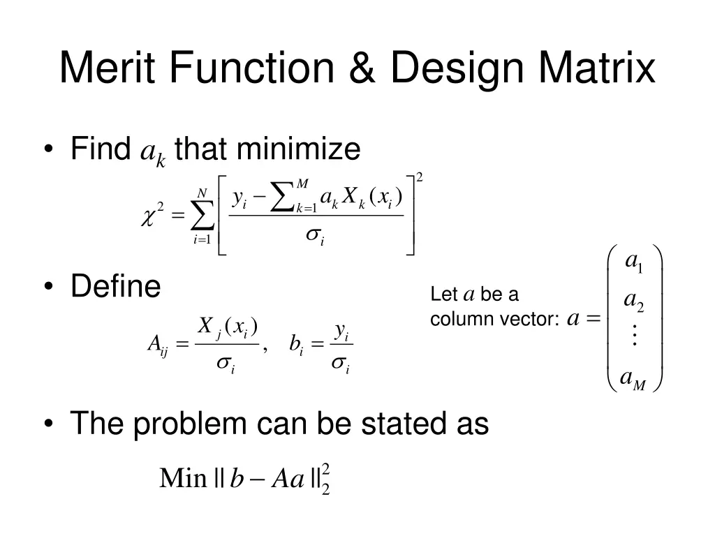 merit function design matrix