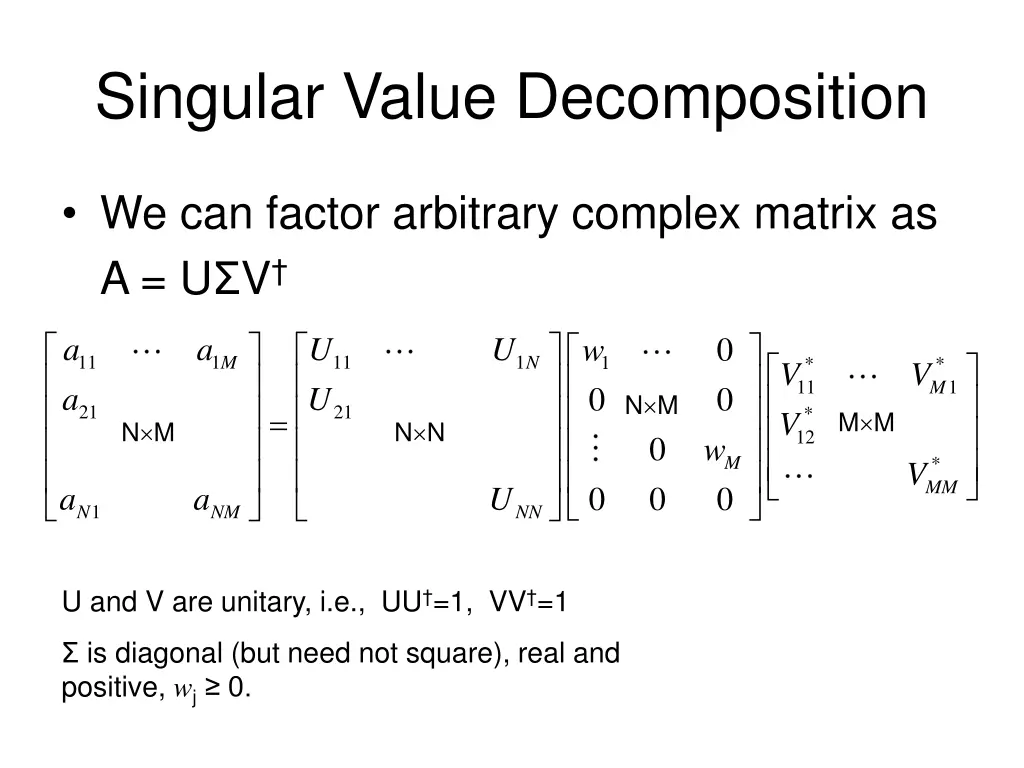 singular value decomposition