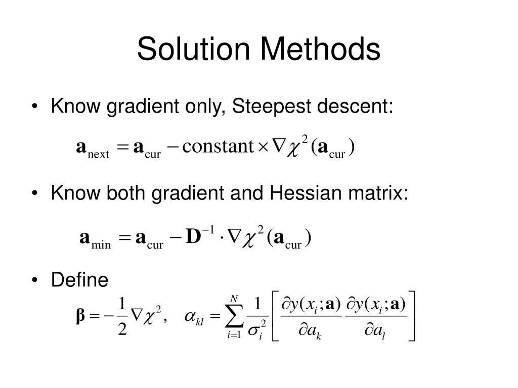 solution methods