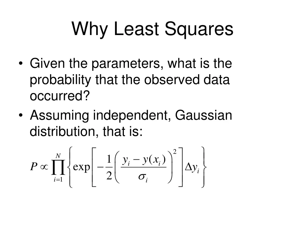 why least squares