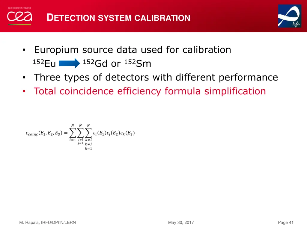 d etection system calibration 1