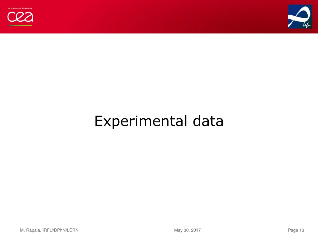 experimental data