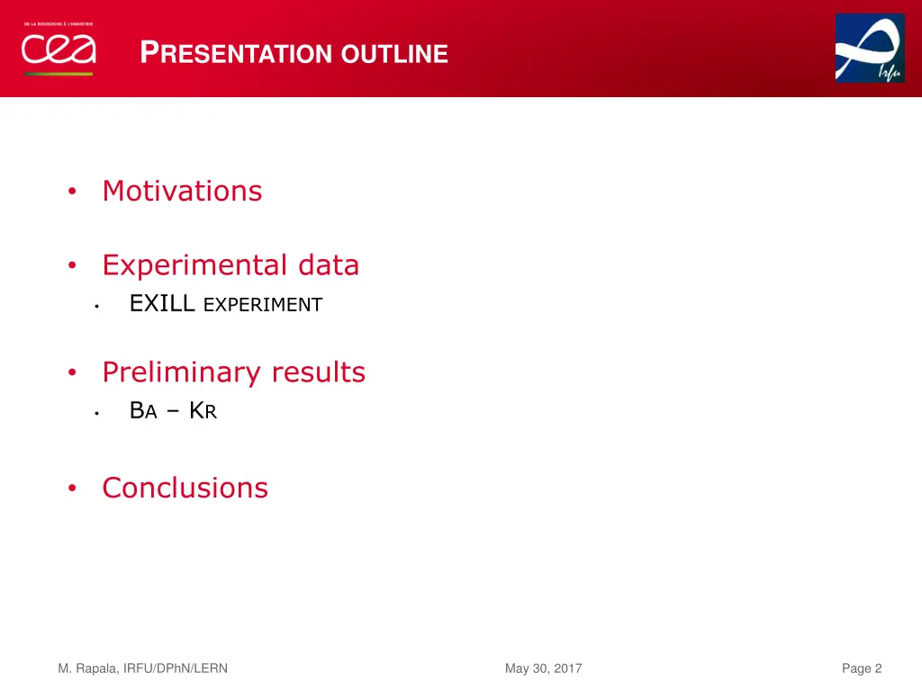 p resentation outline