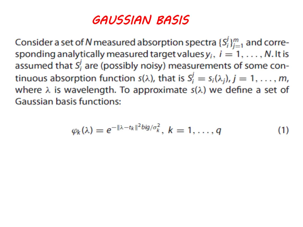 gaussian basis