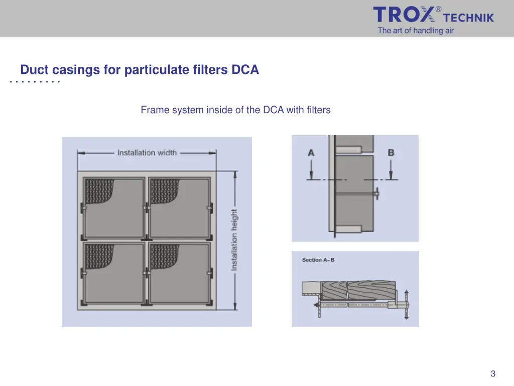 duct casings for particulate filters dca 2