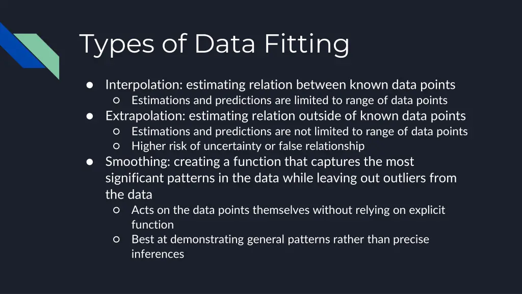 types of data fitting