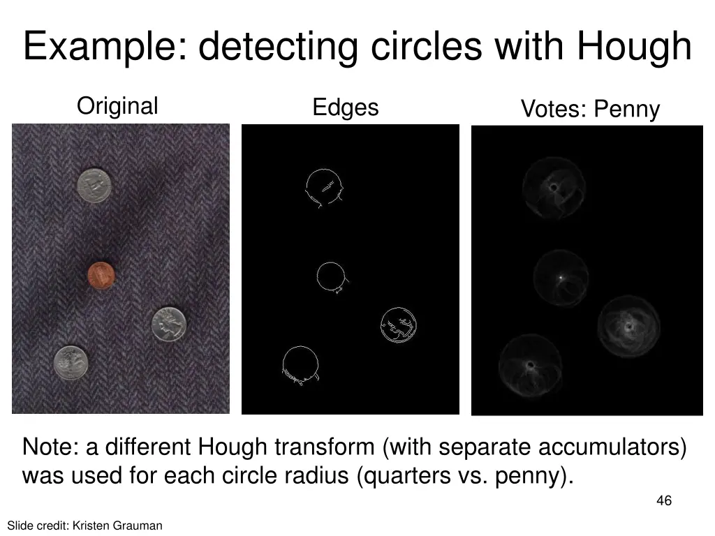 example detecting circles with hough