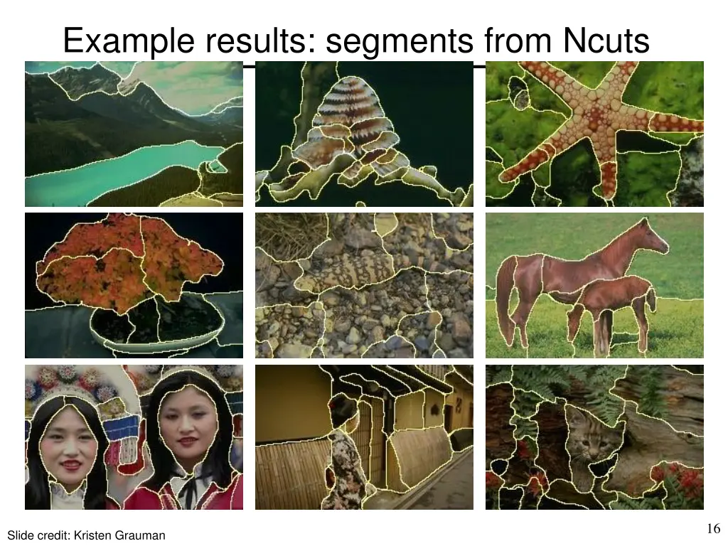 example results segments from ncuts