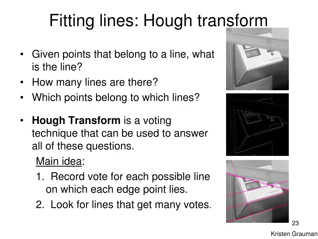 fitting lines hough transform