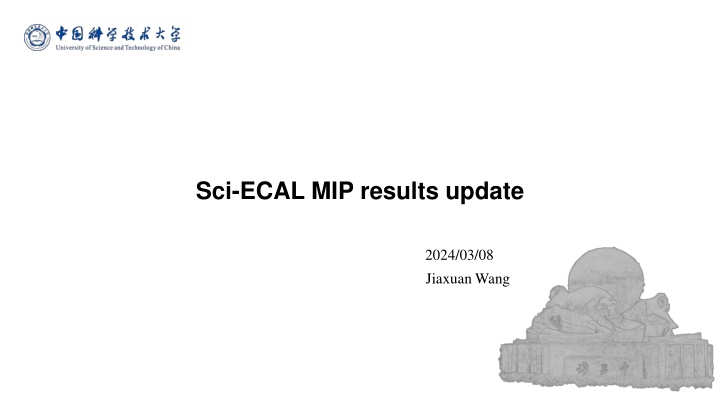 sci ecal mip results update